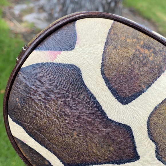 DOONEY & BOURKE BROWN LEATHER GIRAFFE PRINT PURSE SMALL BUCKET SHOULDER BAG - Picture 14 of 15